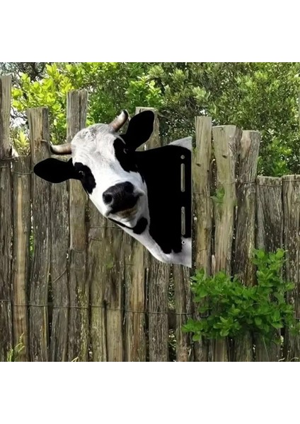 Demir Inek Yard Sanat Sevimli Göze Çekiş Sığır Bahçesi Dekor Dekoratif Metal Sanat Peeping Sığır Çiftlik Evi Hayvan Çit Sanat Dekoru (Yurt Dışından) modelleri