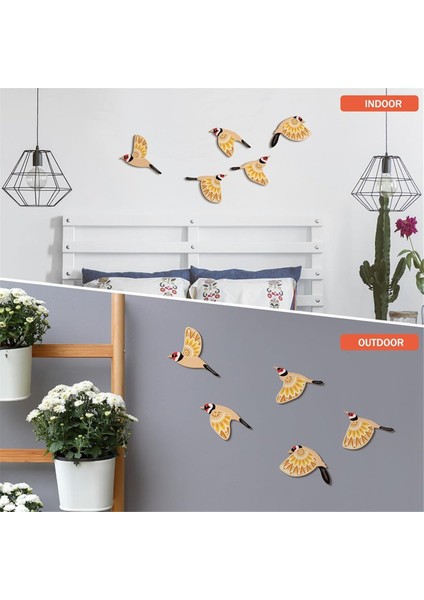 5pcs Ahşap Kuş Duvar Sanat Ahşap Uçan Kuşlar Duvar Dekor Rustik Halk Sanat Duvar Dekor Hediye Kuş Sevgilisi Oturma Odası Sarı (Yurt Dışından) fırsatları