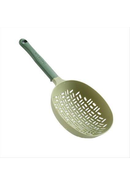 Kepçe kevgir, silikon kevgir sapı, süzgeç kevgir, pişirme silikon kaşık, makarna kevgir kaşık süzgeç yeşil (Yurt Dışından)