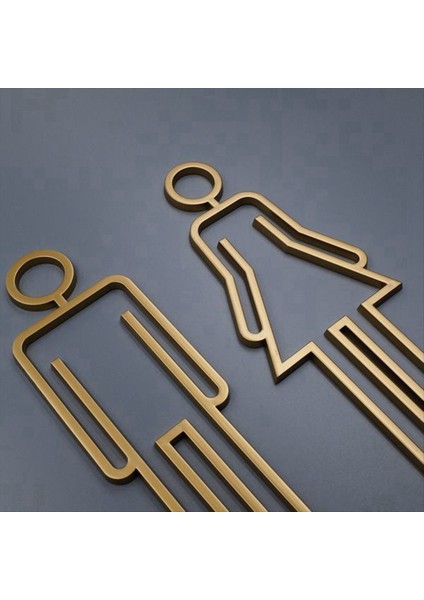 Ipuçları Tuvalet Tabağı Yıkama Odası Kapı Duvar Etiket Etiketi Wc Banyo Tabelası Sanat Otel Ev Dekor Gümüş A (Yurt Dışından) fırsatları