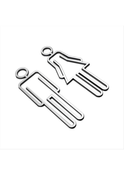 Ipuçları Tuvalet Tabağı Yıkama Odası Kapı Duvar Etiket Etiketi Wc Banyo Tabelası Sanat Otel Ev Dekor Gümüş A (Yurt Dışından) indirimleri