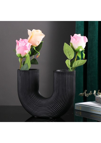 U Şekil Vazo Estetik Çiçek Vazo Modern Kurutulmuş Çiçekler Reçine Flowerpot Cachepot Çiçekler Için Ofis Ev Dekorasyon A (Yurt Dışından) modelleri