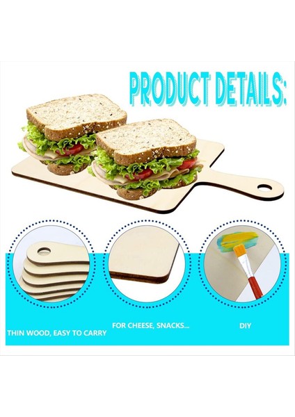 Kırp ile Bitmemiş Ahşap Kesme Tahtası Zanaat, Zanaat Diy Noel Ev Mutfak Yemek Dekor (9.4 Inç x 5.5 Inç) (Yurt Dışından) indirimleri