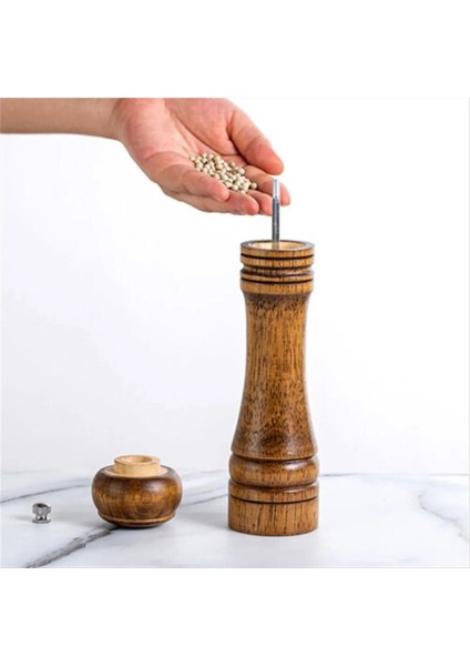 Ahşap Pişirme Tuz ve Karabiber Öğütücü, Tuz ve Karabiber Öğütücü, Biber Baharat Kavanozu, Öğütme Şişesi, Mutfak Aletleri (Yurt Dışından) fırsatları