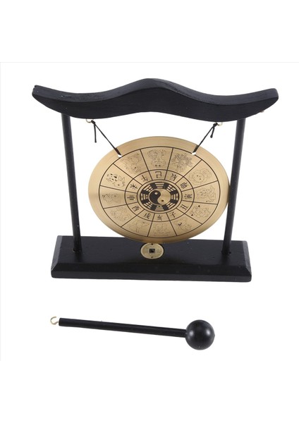 Masaüstü Gong - Feng Shui Pirinç Gong Stand ve Mallet, Hassas Çin Ev Dekoru, Çin Zodyak ile Masaüstü Süsleme (Yurt Dışından) fiyatları