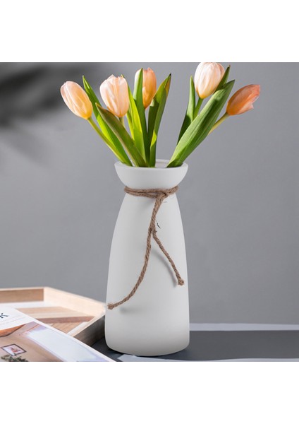 Beyaz Seramik Vazo Minimalist Stil Dekorasyonu, Modern Ev Dekorasyonu Porselen Vazo Mat Tasarım (B Stili) (Yurt Dışından) fırsatları