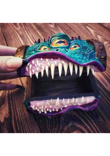 Mimik Göğüs Dnd Rpg Zar Kutusu Fit Polihedral Zar D&amp;d Rol Verme Masa Oyun Yolcu Ev Dekorasyonu (Yurt Dışından) modelleri