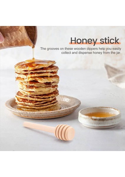 50 Paket Mini 3 Inç Ahşap Bal Kepçe Çubukları, Ayrı Ayrı Sarılmış, Bal Kavanozu Dağıtıcı Çiseleyen Bal, Düğün Iyilikleri Için Sunucu (Yurt Dışından) fırsatları
