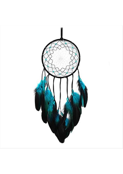 1pcs Dreamcatcher Tüylü Mavi Ağaç, El Yapımı Kızılderililer Duvar Asma Deco Için Geleneksel Dairesel Ağ (Yurt Dışından)