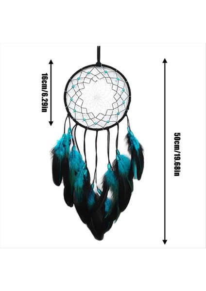 1pcs Dreamcatcher Tüylü Mavi Ağaç, El Yapımı Kızılderililer Duvar Asma Deco Için Geleneksel Dairesel Ağ (Yurt Dışından) modelleri