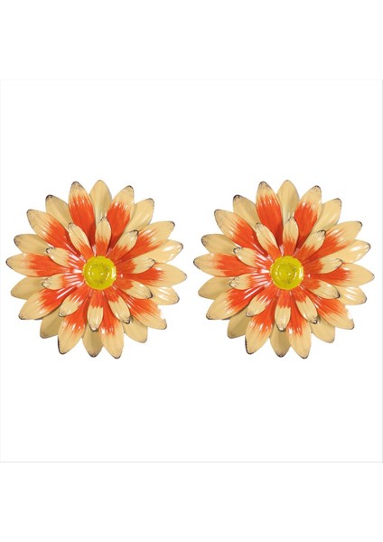 Bej Sarı ve Kırmızı Bahçe Avlu Demir Ayçiçeği Villa Dekorasyon Bahçecilik Duvarı Asma (Yurt Dışından) indirimleri