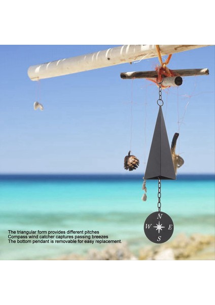 Retro Tasarım Demir Üçgen Pusula Rüzgar Çan, Rüzgar Çanları Dekoru (Yurt Dışından) modelleri