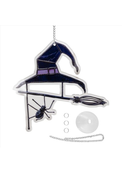 Cadılar Bayramı Spooky Suncatcher Pencere Panelleri Için Güneş Yakalayıcı, Benzersiz Ürkütücü Cadılar Bayramı Süs Süsleri Ev E Için (Yurt Dışından) modelleri