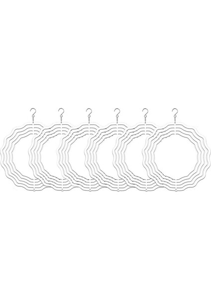 6 Paket 8 Inç Süblimasyon Rüzgar Spinner Boşlukları, 3D Çift Taraflı Süblimasyon Rüzgarla Çalışan Kinetik Heykel Bahçe Bahçesi (Yurt Dışından)