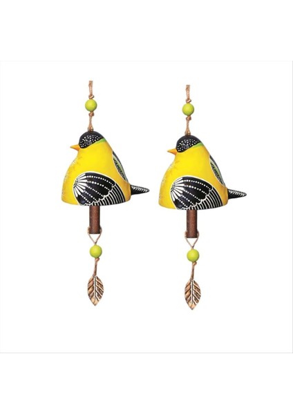 2pcs Kuş Şarkısı Kuş Şarkısı Bell Rüzgar Chime Kuş Şarkı Bell Bahçe Dekoru Asılı Rustik Rüzgar Zil Parçaları, E (Yurt Dışından)