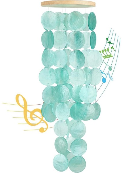 Dışarı Için Rüzgar Çanları - Kabuklar Iç Mekan/dış Mekan Için Rüzgarda Kıyı Tarzı Dekor, Bahçe Dekoru, Kadınlar Için Harika (Yurt Dışından)