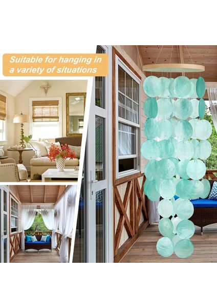 Dışarı Için Rüzgar Çanları - Kabuklar Iç Mekan/dış Mekan Için Rüzgarda Kıyı Tarzı Dekor, Bahçe Dekoru, Kadınlar Için Harika (Yurt Dışından) indirimleri