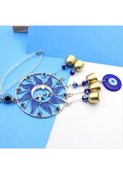 Rüzgar Çanı Kolye, Asılı Rüzgar Çadı, Araba Rüzgar Zil, Kapı Rüzgar Zil, Pencere Çan Mavi Gözlü Ev Anahtar Zinciri, Bir (Yurt Dışından)