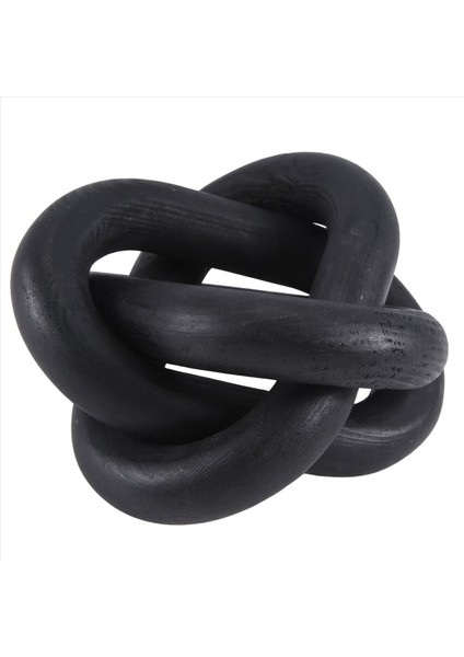 Ahşap Zincir Bağlantı Dekor 3 Bağlantı Ahşap Düğüm Dekor El Oyma Sehpa Dekor Modern Çiftlik Evi Raf Dekor Boho Siyah (Yurt Dışından) fiyatları