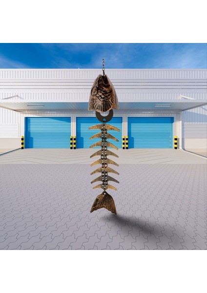 Balık Rüzgarları, Balık Iskeleti Rüzgar Şimi, Balık Kemiği Dökme Demir Rüzgar Çanları Vintage Metal Rüzgar Çanları Açık Hava Yatıştırıcı (Yurt Dışından) fiyatları