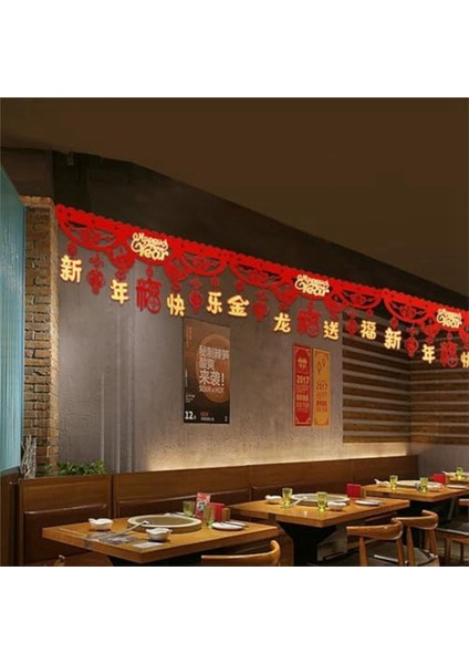 Kırmızı Çin Yeni Yıl Bayrağı 2024 Ejderha Bahar Festivali Çin Kutlamak Için Şanslı Evi Dekore Etti (Yurt Dışından) indirimleri