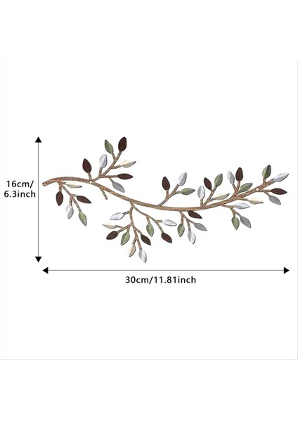 Metal Ağaç Yaprağı Duvar Dekor, 2 Adet Asma Zeytin Dalı Yaprak Duvar Sanat Ferforje Scroll Heykeller, Duvar Asılı Işareti, Bir (Yurt Dışından) modelleri