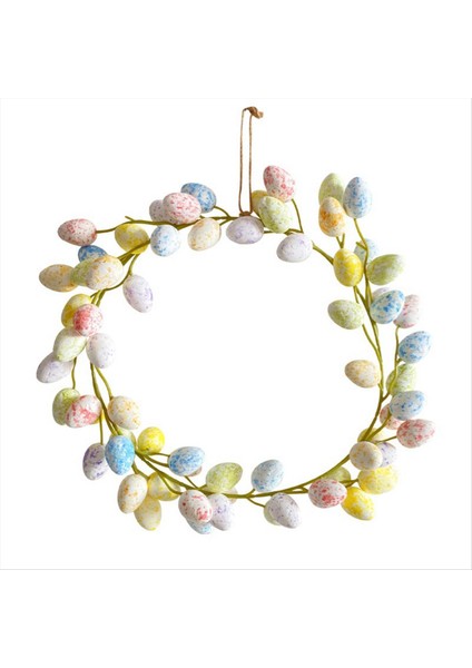 Paskalya Çelenkleri Ön Kapı Paskalya Yumurtaları Çelenk Ön Kapı Asılı Çelenkler Yapay Çiçek Çelenk (Yurt Dışından)