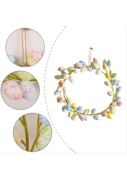 Paskalya Çelenkleri Ön Kapı Paskalya Yumurtaları Çelenk Ön Kapı Asılı Çelenkler Yapay Çiçek Çelenk (Yurt Dışından) fırsatları