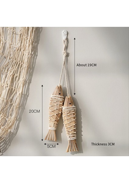 4 Paket Antik El Oyma Ahşap Balık Heykel Dekor Dekoru Balıkçılık Ağı, Plaj Teması Duvar Sanatı Asılı Dekor (Yurt Dışından) indirimleri