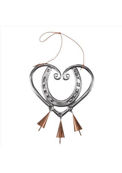 Şanslı Aşk Rüzgar Zil, Metal Kalp Şeklindeki At Nalı Rüzgar Çanları, Aşk Rüzgar Çanları, Bahçe Ev Dekorasyonu (Yurt Dışından)