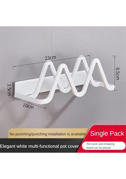 Paslanmış tencere kapağı tutucu duvar montaj plaka rafı güçlü yatak kapasitesi Yok pot kapağı raf kadırga rafı siyah-b (Yurt Dışından) indirimleri