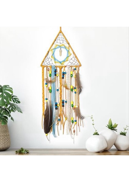 Dream Catcher, Tüy Boncuklu El Yapımı Dreamcatcher Turkuaz Kolye Rüya Catchers Boho Duvar Sanat Asma Dekor-A (Yurt Dışından) fiyatları