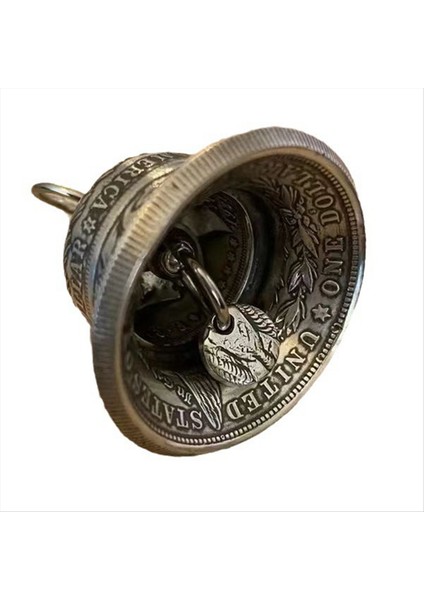 Morgan Silver Dolar Bell Ev Dekor Para Zanaat Asma Duvar Asma Dekor Rüzgar Çenesi (Yurt Dışından)