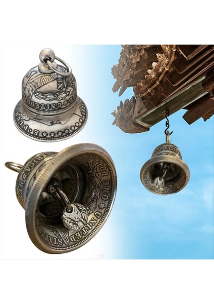 Morgan Silver Dolar Bell Ev Dekor Para Zanaat Asma Duvar Asma Dekor Rüzgar Çenesi (Yurt Dışından) fiyatları