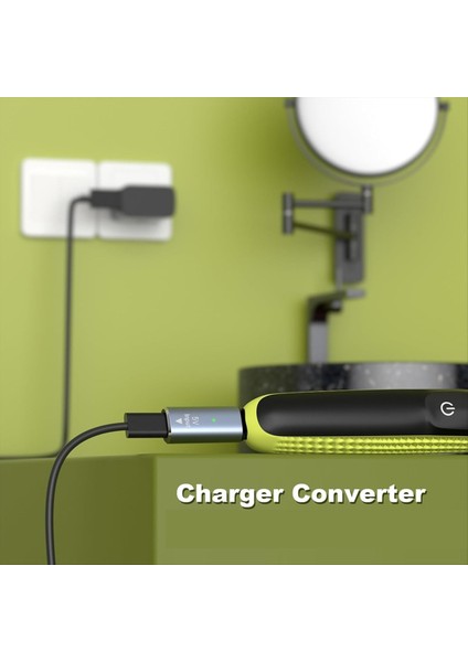 5 V Tip-C Tıraş Makinesi Adaptörü Şarj Dönüştürücü Philips Norelco Tek Bıçak QP2724 QP2834 QP1324 MG5910 MG7910 MG9510 Gri (Yurt Dışından) indirimleri