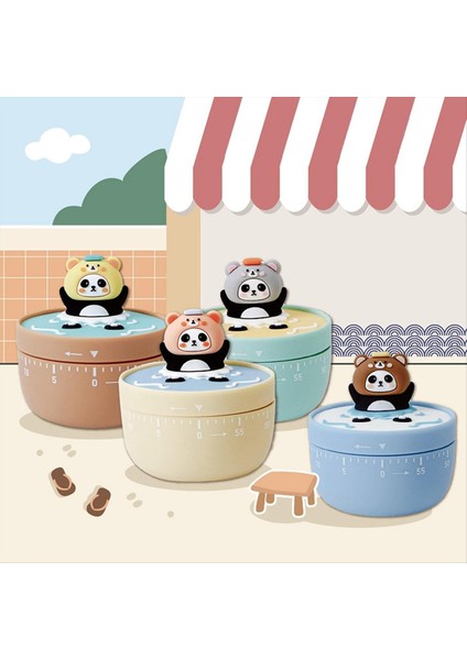 60 dakika. Mekanik Mutfak Zamanlayıcı Panda Banyo Manuel Zamanlayıcı Pişirme Pişirme Zamanlayıcı Çocuklar Yeşil (Yurt Dışından) fiyatları