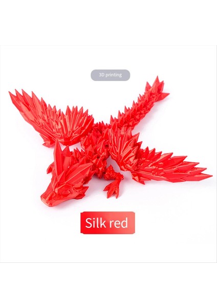 3D Baskılı Taş Ejderha Hediye Gradyan Üst Düzey Figür Çevre Dostu Kristal Ejderha Modaya Gizli Oyuncak Figürü, Mor (Yurt Dışından) indirimleri