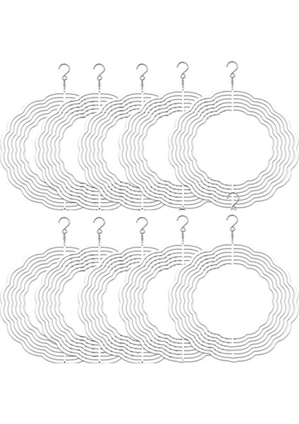 10PCS 8 Inç Süblimasyon Rüzgar Spinner Boşluklar 3D Rüzgar Iplikçileri Kapalı Açık Bahçe Dekorasyonu Için Rüzgar Iplikçileri Asılı (Yurt Dışından)