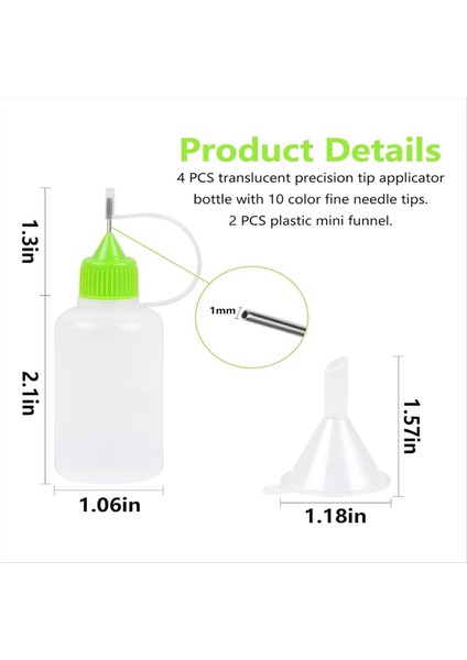Hassas iğne ucu tutkal aplikatör şişeleri, diy quilling Papercraft tutkal mürekkep sıvı akrilik boya (Yurt Dışından) modelleri