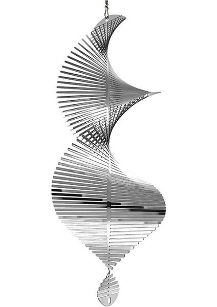 Açık Havada Asılı Dekoratif Spiral Metal Rüzgar Zil, 3D Spiral Rüzgar Zil Bahçesi Arka Bahçe Asılı Dekorasyon (Yurt Dışından)