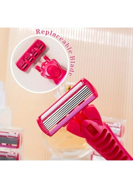 1 Sap + 18 Bıçak/kadın Manuel Jilet 6 Katmanlı Paslanmaz Çelik Sepacılık Tıraş Bıçakları Değiştirilebilir Tıraş Alın (Yurt Dışından) fırsatları