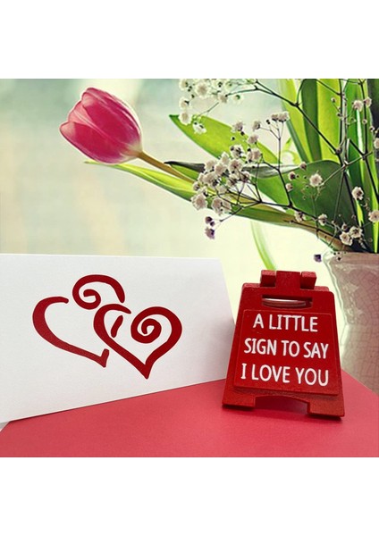 Seni Seviyorum Küçük Işaret, Aşk Teması Mini Işaret Dekorasyonu, Romantik Aşk Dili Işareti Plak, Ev Ofis Masası Dekorasyonu (Yurt Dışından) fiyatları