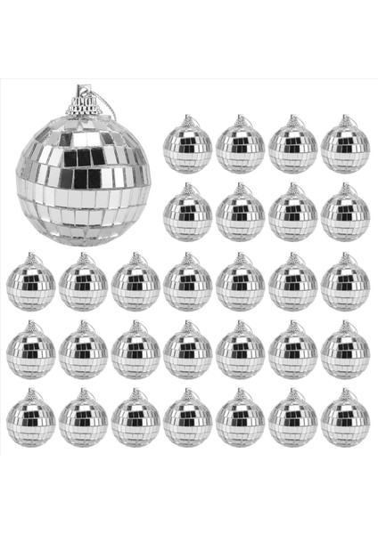 30 Adet Disko Ayna Topları 2 Inç Yansıtıcı Ayna Topu Asma Topu Noel Ağacı Parti Ev Dekorasyonları (Yurt Dışından)