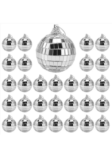 30 Adet Disko Ayna Topları 2 Inç Yansıtıcı Ayna Topu Asma Topu Noel Ağacı Parti Ev Dekorasyonları (Yurt Dışından) fiyatları