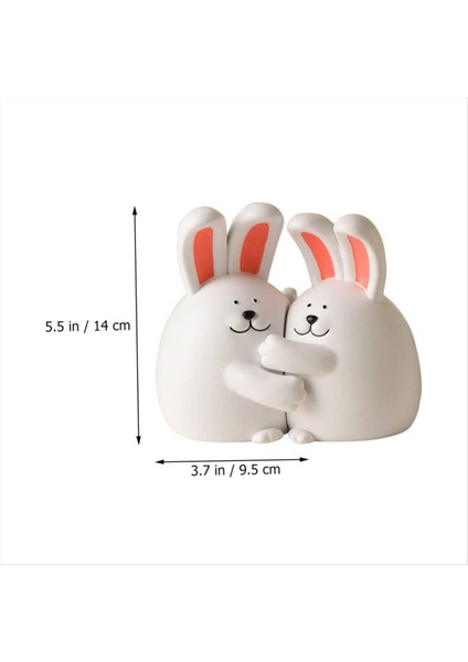 2 Çift Sarılmak Tavşan Kitapçı Tavşan Kitap Standı Hazırlanmış Kitap Uçları Kitapçıları Hayvanlar Hayvan (Yurt Dışından) modelleri