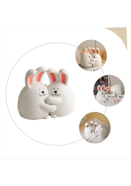 2 Çift Sarılmak Tavşan Kitapçı Tavşan Kitap Standı Hazırlanmış Kitap Uçları Kitapçıları Hayvanlar Hayvan (Yurt Dışından) fırsatları