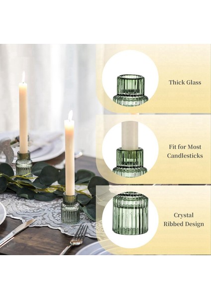 Vintage Candlesticks Yürütülmüş Cam Şamdan Süslemeleri Masa Centerpieces Düğün Noel Ev Dekor (Yurt Dışından) indirimleri