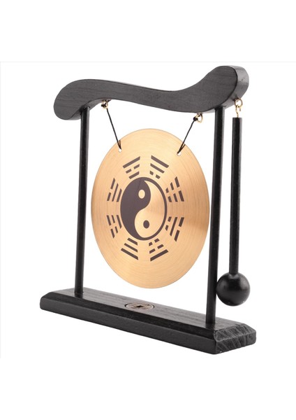 Masaüstü Gong - Feng Shui Pirinç Gong Stand ve Mallet, Hassas Çin Ev Dekoru, Sekiz Diyagramlı Masaüstü Süslemesi (Yurt Dışından)