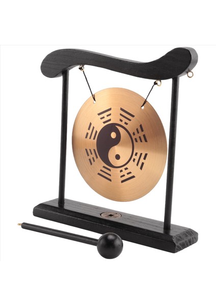 Masaüstü Gong - Feng Shui Pirinç Gong Stand ve Mallet, Hassas Çin Ev Dekoru, Sekiz Diyagramlı Masaüstü Süslemesi (Yurt Dışından) modelleri