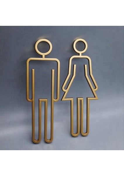 Ipuçları Tuvalet Tabağı Yıkama Odası Kapı Duvar Etiket Çıkartması Wc Banyo Tabelası Sanat Oteli Otel Ev Dekoru Altın (Yurt Dışından) modelleri